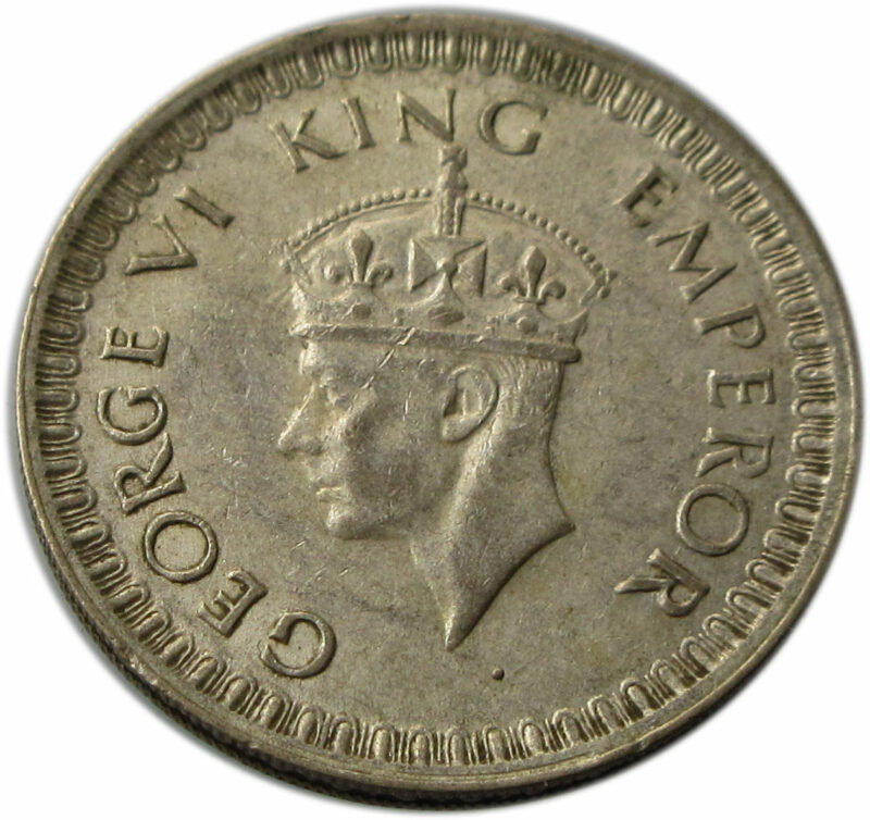 1943 Half Rupee King George VI Bombay Mint - Image 2