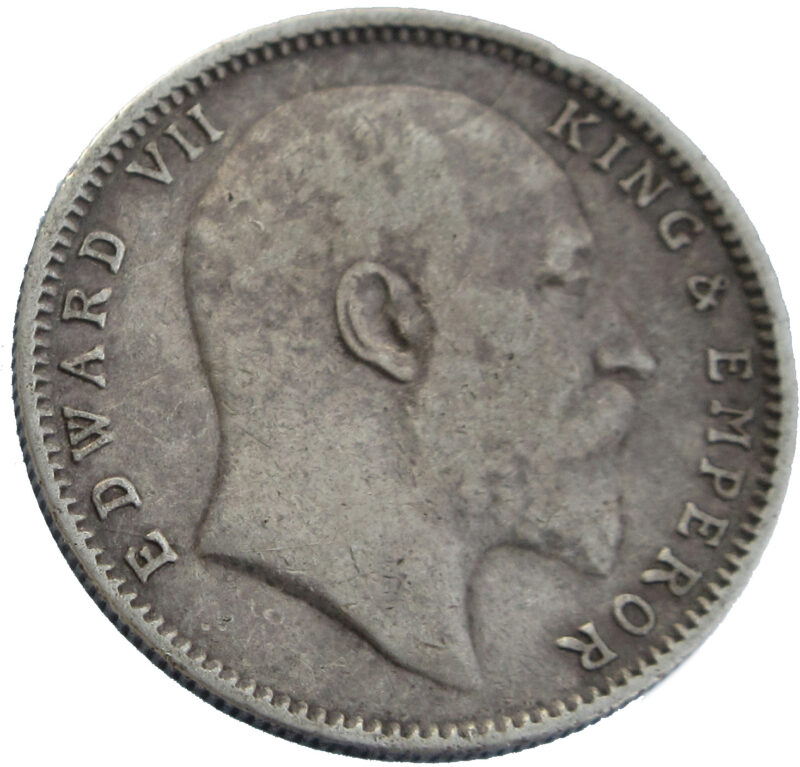 1907 One Rupee King Edward VII Silver Coin