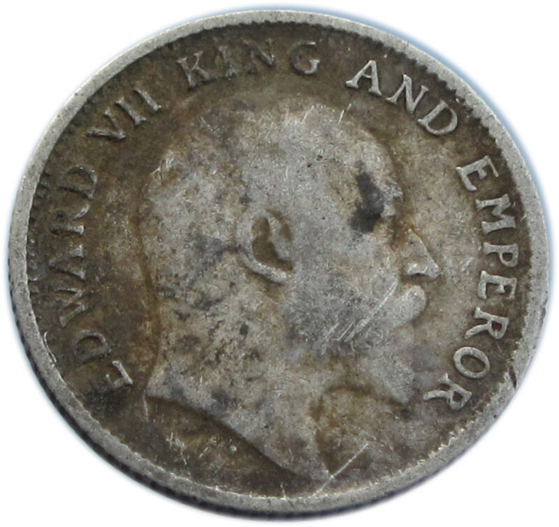 1906 1/4 Rupee King Edward VII Calcutta Mint