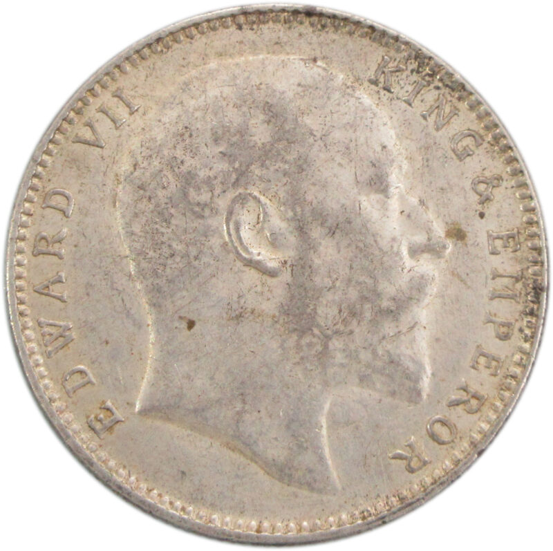 1907 One Rupee King Edward VII Bombay Mint Sharp Details with Luster