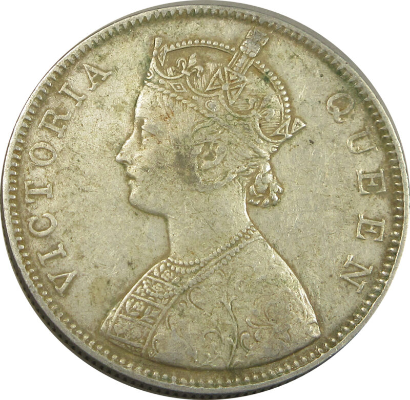 1862 2/0 Dots One Rupee Queen Victoria Bombay Mint Dotted Series GK 287