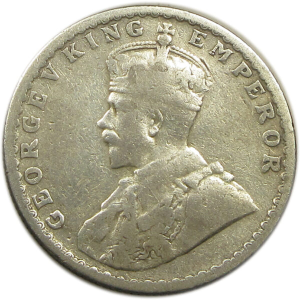 1918 Half Rupee King George V Bombay Mint Scarce GK 1056