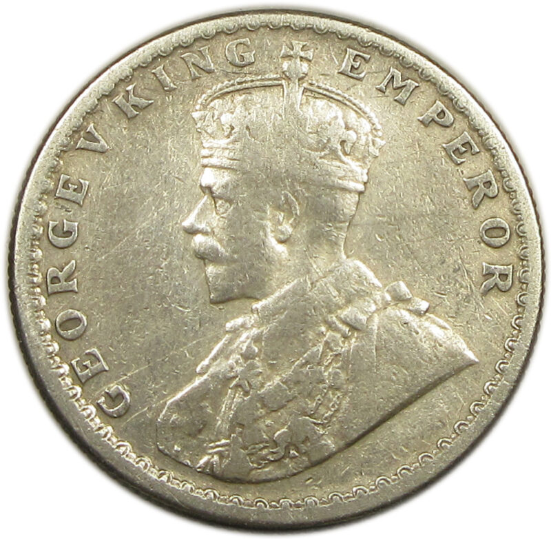 1921 Half Rupee King George V Calcutta Mint GK 1058