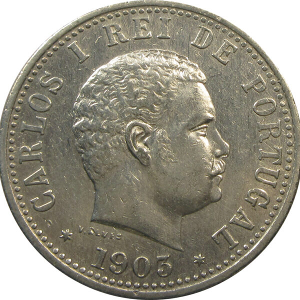 1 Rupia - Carlos I - Losboa Mint 1903 | Goa - Portuguese India Uma Rupia