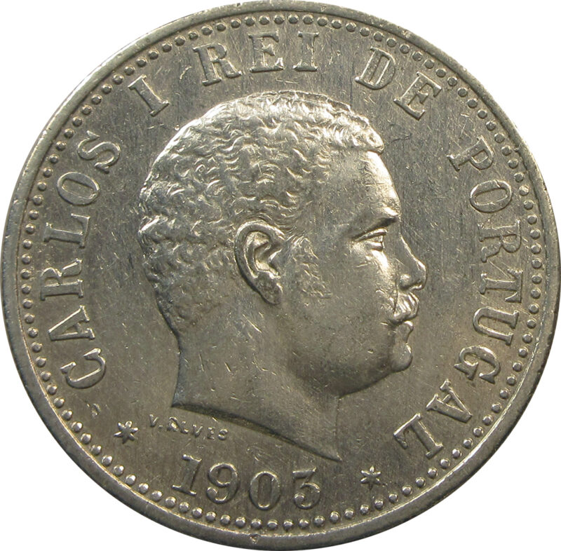 1 Rupia - Carlos I - Losboa Mint 1903 | Goa - Portuguese India Uma Rupia