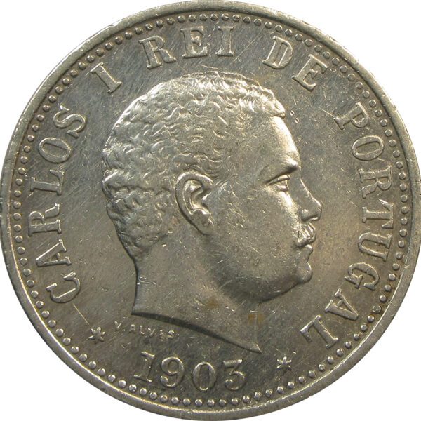 1 Rupia - Carlos I - Losboa Mint 1903 | Goa - Portuguese India Uma Rupia