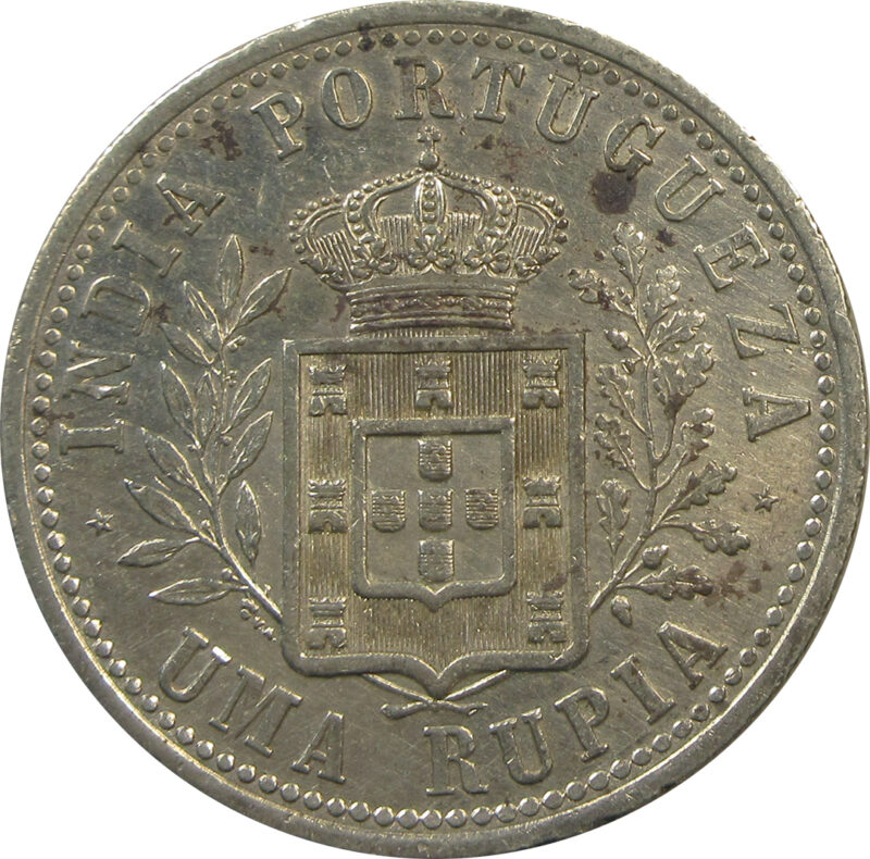 1 Rupia - Carlos I - Losboa Mint 1903 | Goa - Portuguese India Uma Rupia