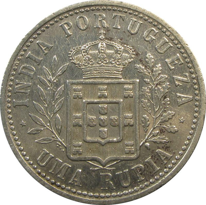 1 Rupia - Carlos I - Losboa Mint 1903 | Goa - Portuguese India Uma Rupia