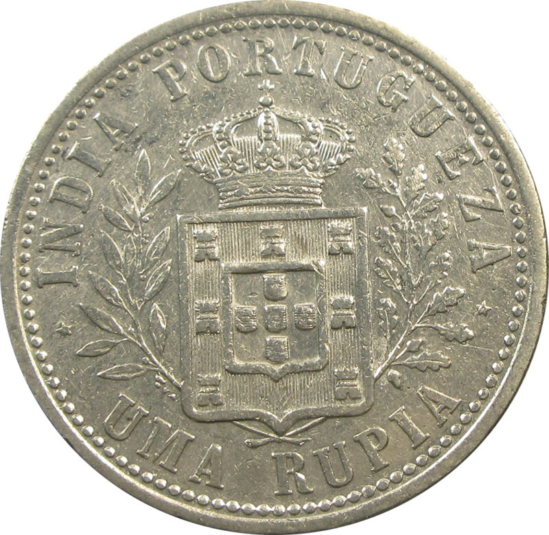 1 Rupia - Carlos I - Losboa Mint 1904 | Goa - Portuguese India Uma Rupia