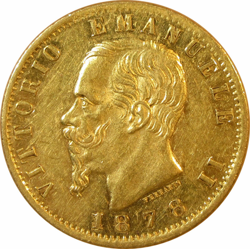 20 Lire - Victor Emmanuel II 1878 Gold Coin 6.45g. | Italy