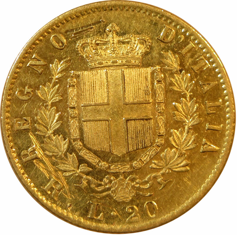 20 Lire - Victor Emmanuel II 1878 Gold Coin 6.45g. | Italy