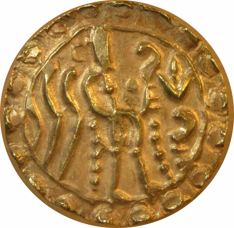 Post-Gupta, Eastern Bengal, Samatata Mainamati region, Khadga Dynasty, Prithubhata (c.700-750 AD), Gold Dinar