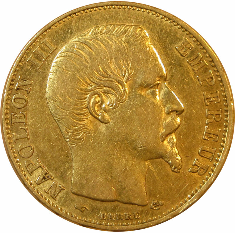 20 Francs - Napoleon III Year 1855 Gold Coin | France